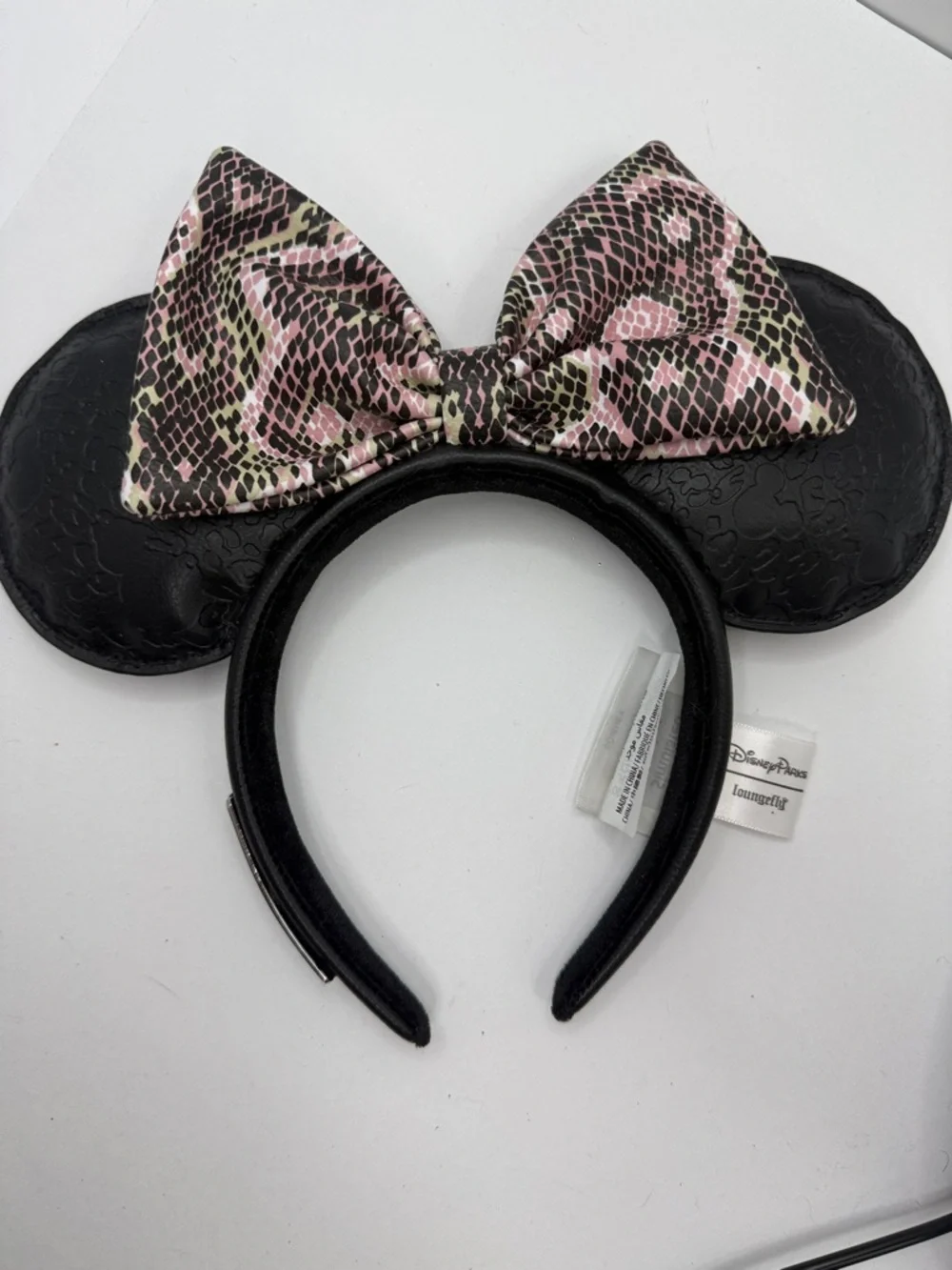 Disney Ears Loungefly Faux Leather Snake Pattern - Picture 1 of 1